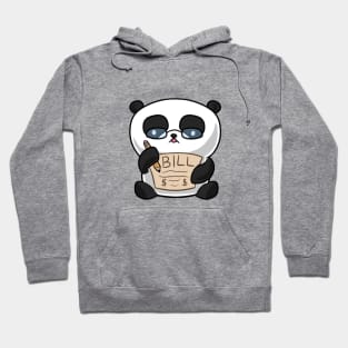 Kawaii panda paying the bills Hoodie